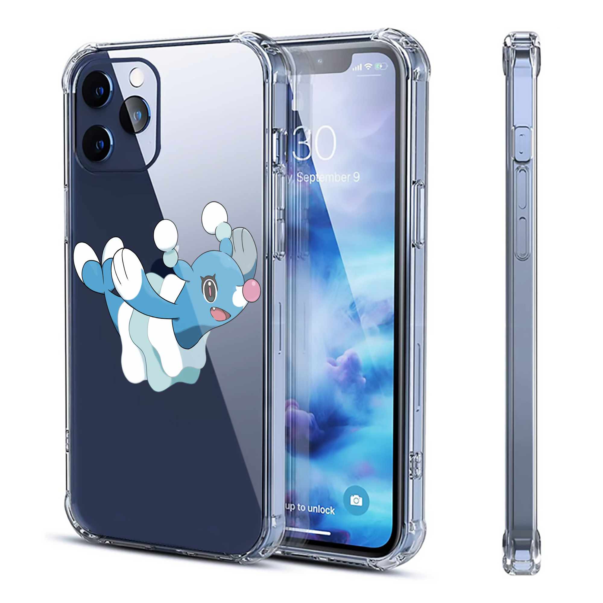 （画像用） ポケットモンスター Pokémon 【iPhone 12シリーズ対応】透明スマホケース（クリアソフトケース）